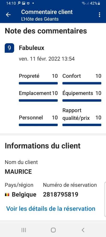 L'Hote Des Geants Ath Eksteriør billede